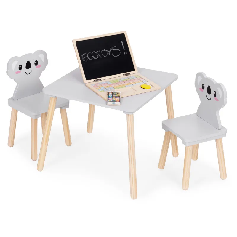 Vaikų baldų komplektas: stalas + 2 kėdės Koala Vaikų baldai ECOTOYS