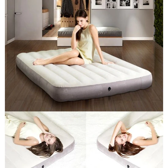 Velūrinis pripučiamas čiužinys 203 x 152 cm INTEX 64103 Pripučiami čiužiniai INTEX