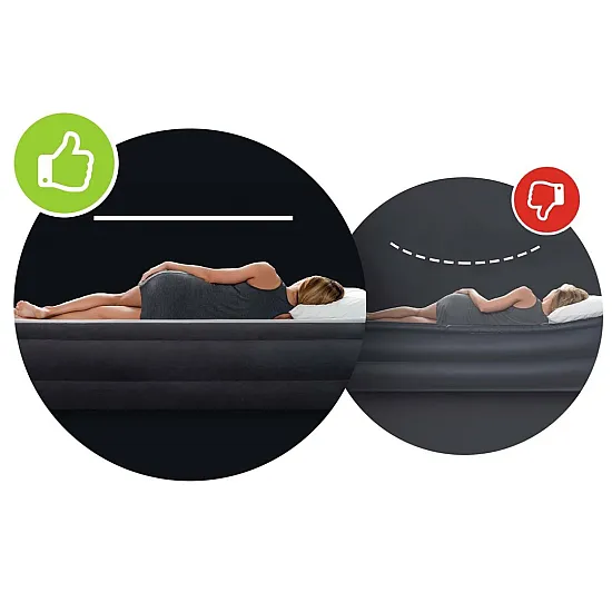 Inflatable Sleeping Mattress 203x152 cm Double Bed INTEX 64143 Materace powietrzne INTEX