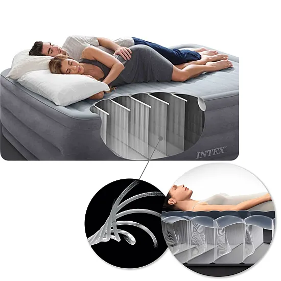 Inflatable Sleeping Mattress 203x152 cm Double Bed INTEX 64143 Materace powietrzne INTEX