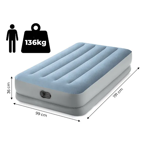 Single-person inflatable mattress, 191x99x36 cm  INTEX 64157