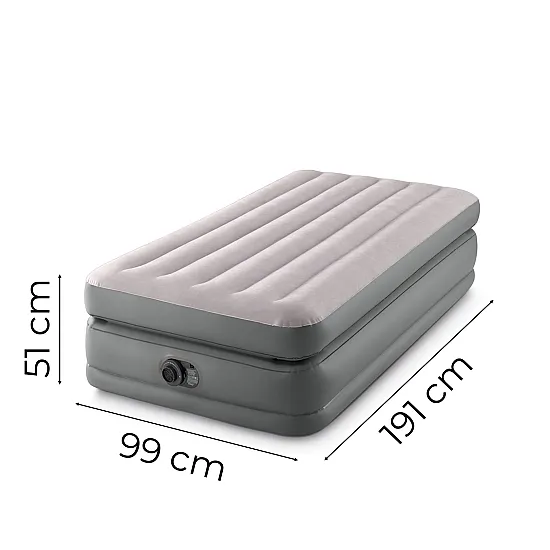 Single-Person Inflatable Mattress, 191x99x51 cm, INTEX 64162