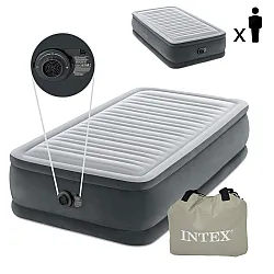 Vienvietis pripučiamas čiužinys 191 x 99 cm su siurbliu INTEX DELUXE 64412ND