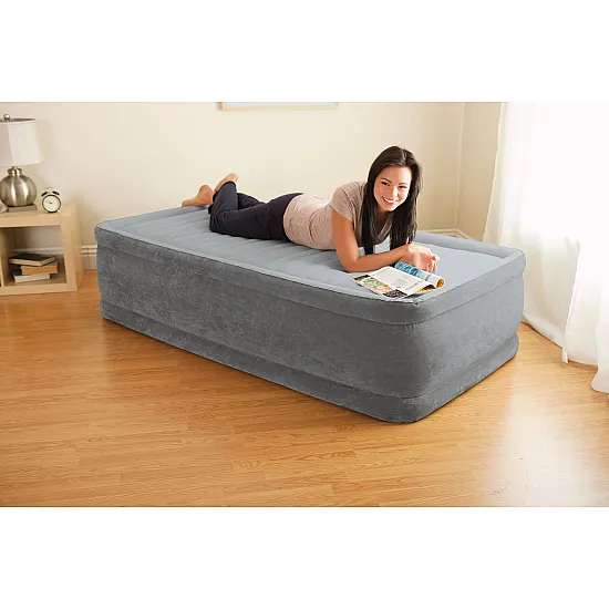 Vienvietis pripučiamas čiužinys 191 x 99 cm su siurbliu INTEX DELUXE 64412ND