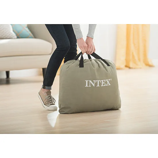 Vienvietis pripučiamas čiužinys 191 x 99 cm su siurbliu INTEX DELUXE 64412ND