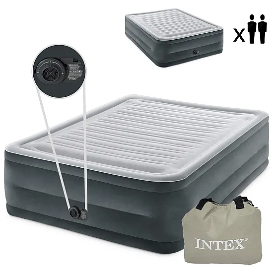 Pripučiamas dvivietis čiužinys su automatiniu siurbliu INTEX 64418ND