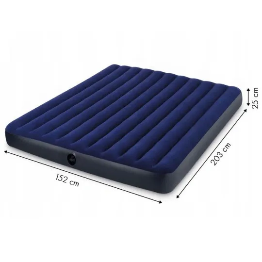 Pripučiamas dvivietis čiužinys 203x152 cm su pagalvėmis INTEX 64765