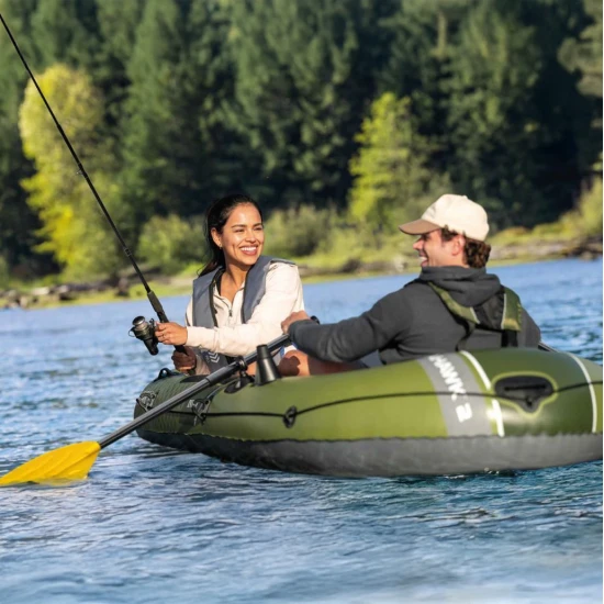 Pripučiama valtis dvivietė su siurbliu ir 2 irkliais