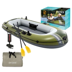 Pripučiama valtis dvivietė su siurbliu ir 2 irkliais 