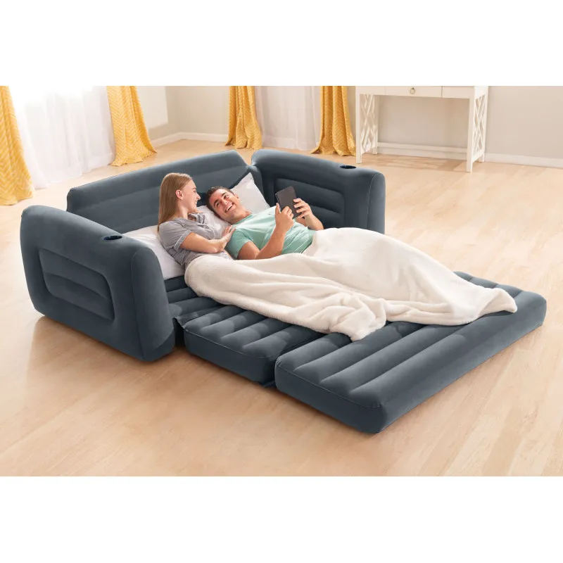 Pripučiama pilka sofa-lova 2-in-1 INTEX 66552NP