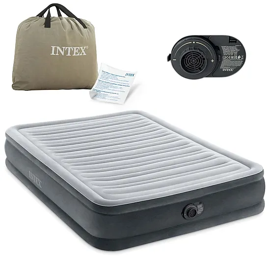 INTEX Two-Person Inflatable Mattress with Automatic Pump, 191 x 137 cm