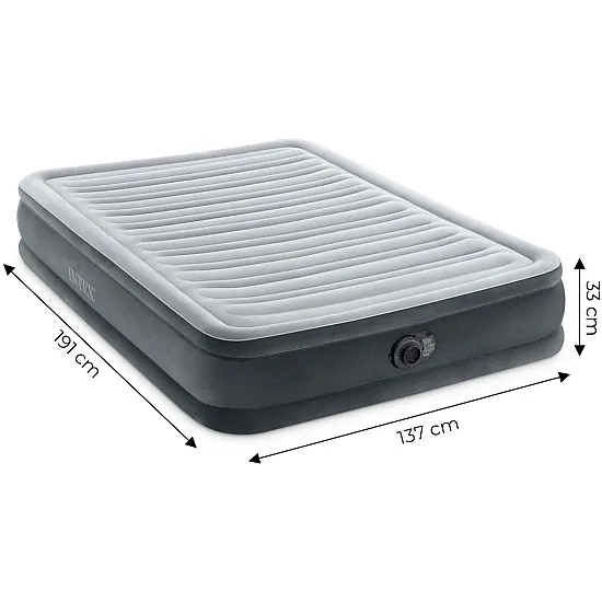 INTEX Two-Person Inflatable Mattress with Automatic Pump, 191 x 137 cm