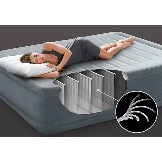 INTEX Two-Person Inflatable Mattress with Automatic Pump, 191 x 137 cm
