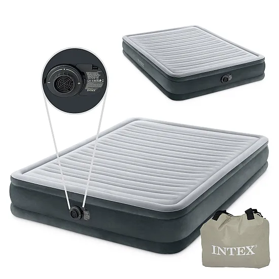 Pripučiamas čiužinys su įmontuotu siurbliu, 203 x 152 cm INTEX 67770 Pripučiami čiužiniai INTEX