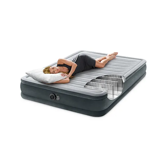 Pripučiamas čiužinys su įmontuotu siurbliu, 203 x 152 cm INTEX 67770 Pripučiami čiužiniai INTEX