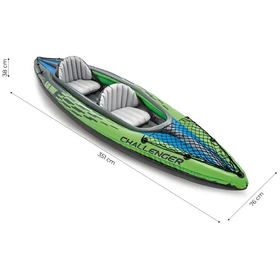 Pripučiamas baidarių komplektas dviems asmenims INTEX 68306 Challenger K2