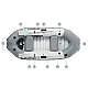 Pripučiamas valtis Mariner 3 su irklais INTEX 68373