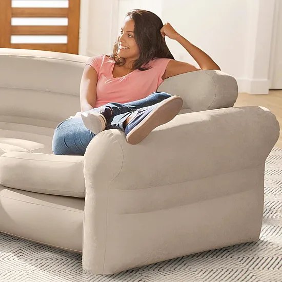 Pripučiama keturvietė kampinė sofa 257x203x76 cm INTEX 68575