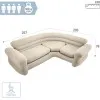 Pripučiama keturvietė kampinė sofa 257x203x76 cm INTEX 68575