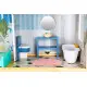 Mėlynas medinis lėlių namelis Ecotoys Lėlės ir žaidimų rinkiniai ECOTOYS