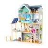 Mėlynas medinis lėlių namelis Ecotoys Lėlės ir žaidimų rinkiniai ECOTOYS