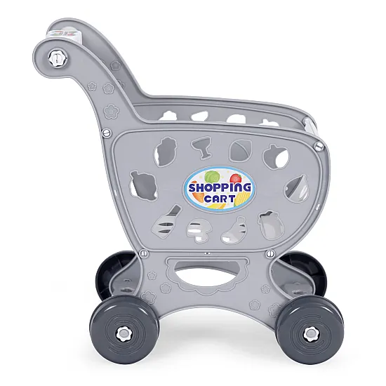Children's shopping trolley in grey for playing in the shopping centre