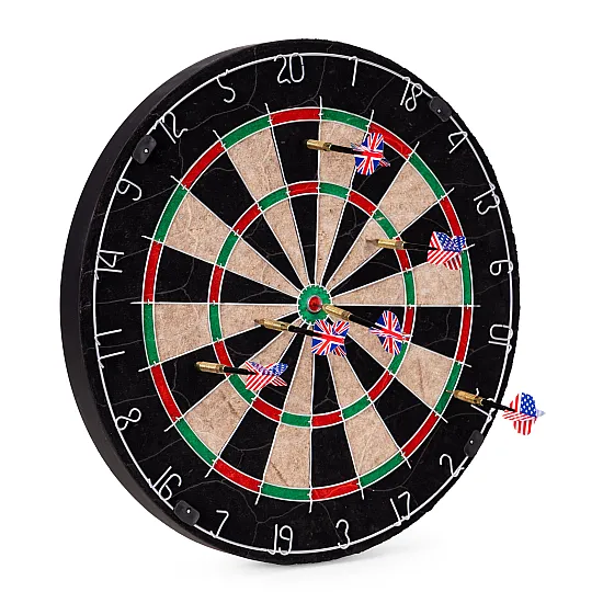 Sizalio dartų lenta (46 cm) su 6 dartais