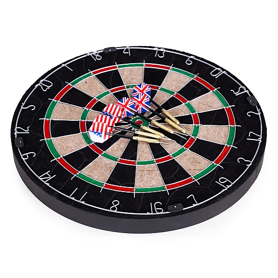 Sizalio dartų lenta (46 cm) su 6 dartais