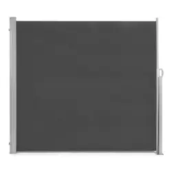 Sulankstomas tamsiai pilkas balkono/terasos šoninis tentas 350 x 180 cm MultiGarden
