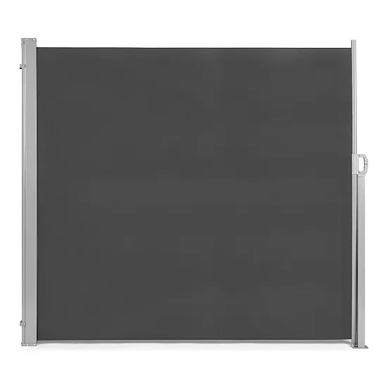 Sulankstomas tamsiai pilkas balkono/terasos šoninis tentas 350 x 200 cm MultiGarden