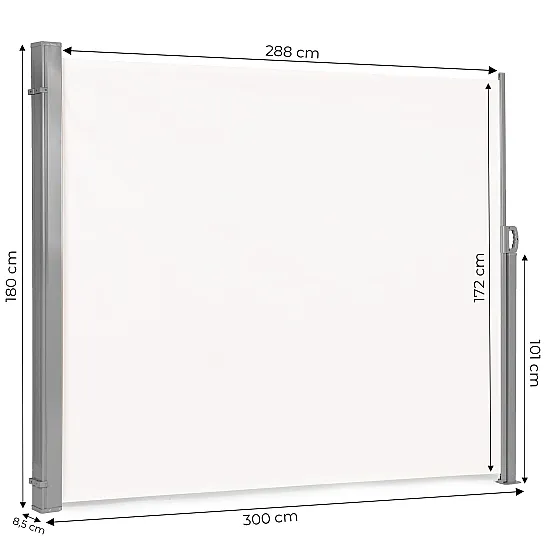 Taitettava ruskea terassivarjostin 300x180 cm MultiGarden