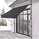 Reguliuojamo aukščio pilkas balkono/terasos tentas su svirtimi 300 x 120 cm MultiGarden