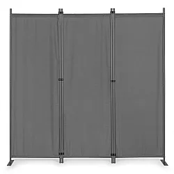 Sulankstoma pilka 3 dalių sodo ir patalpų pertvara 167 x 164 cm MultiGarden