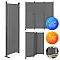 Folding grey 3-piece garden and room divider 167 x 164 cm MultiGarden