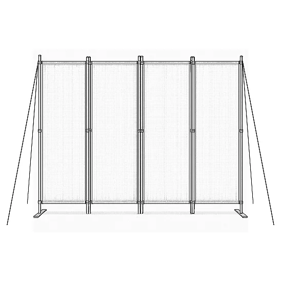 Sulankstoma 4-sekcijų rusva pertvara 167 x 216 cm MultiGarden