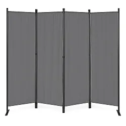 Folding grey 4-section garden and room divider 167 x 216 cm MultiGarden