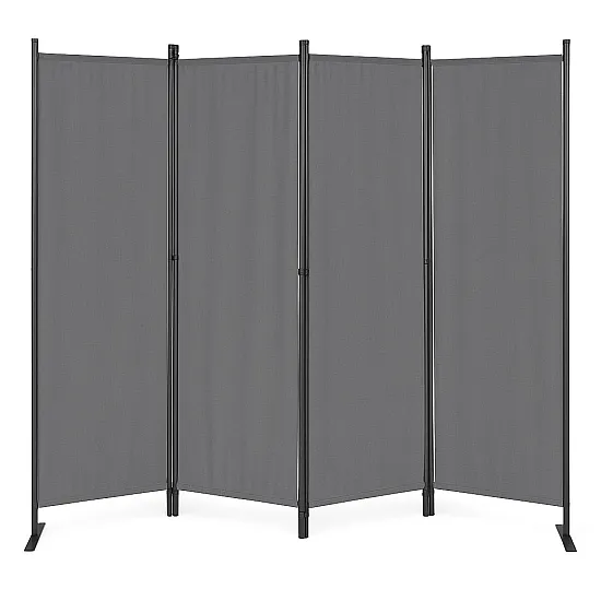 Folding grey 4-section garden and room divider 167 x 216 cm MultiGarden