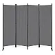 Folding grey 4-section garden and room divider 167 x 216 cm MultiGarden