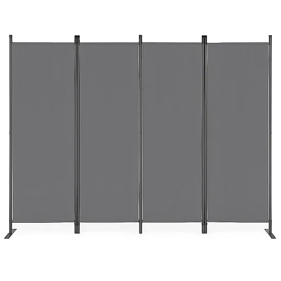 Folding grey 4-section garden and room divider 167 x 216 cm MultiGarden
