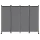 Folding grey 4-section garden and room divider 167 x 216 cm MultiGarden