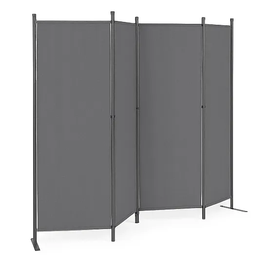 Folding grey 4-section garden and room divider 167 x 216 cm MultiGarden