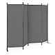 Folding grey 4-section garden and room divider 167 x 216 cm MultiGarden