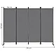 Folding grey 4-section garden and room divider 167 x 216 cm MultiGarden