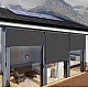 Vertikali išskleidžiama markizė balkonui/terasai tamsiai pilkos spalvos MultiGarden