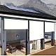 Vertikali išskleidžiama markizė balkonui/terasai rusvos spalvos MultiGarden