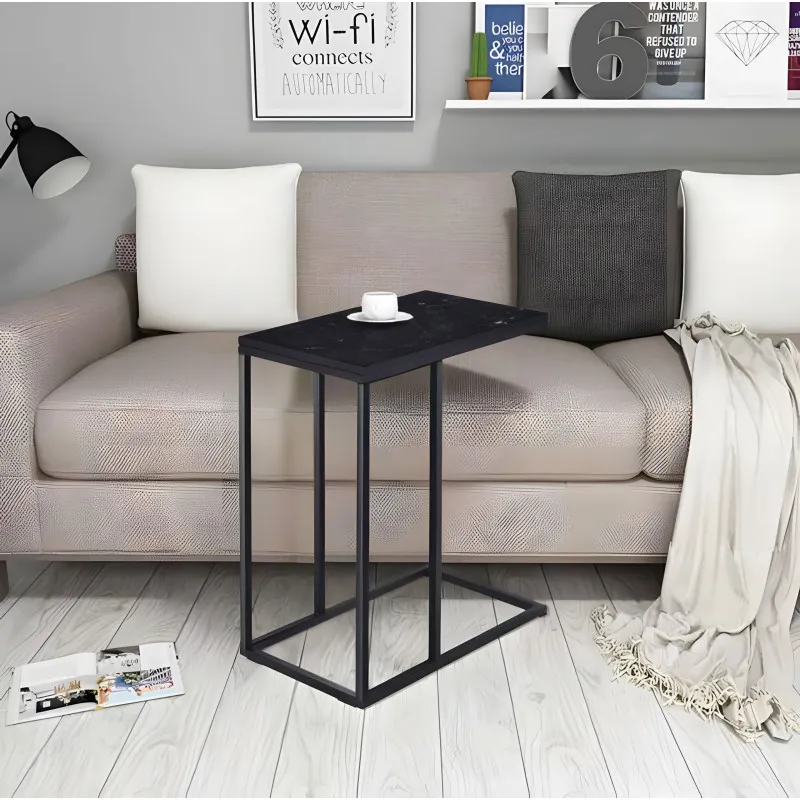 Black side table