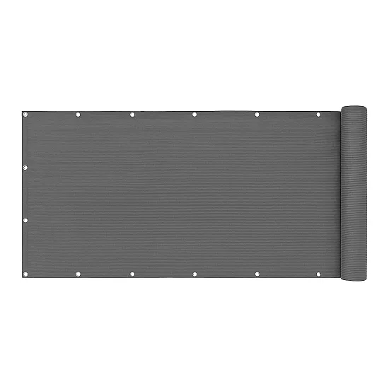 Pilka balkono užsklanda su tvirtinimo detalėmis 100 x 700 cm MultiGarden