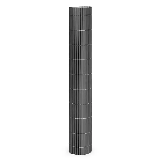 Dvipusis tamsiai pilkas bambuko kilimėlis balkonui/terasai 100 x 500 cm MultiGarden