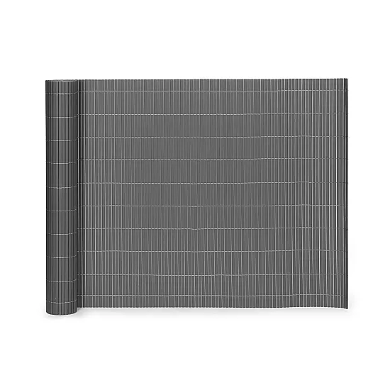 Dvipusis tamsiai pilkas bambuko kilimėlis balkonui/terasai 100 x 500 cm MultiGarden