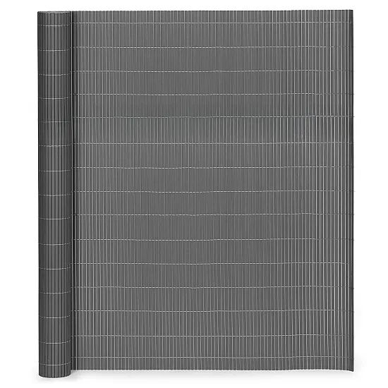 Dvipusis tamsiai pilkas bambuko kilimėlis balkonui/terasai 150 x 300 cm MultiGarden